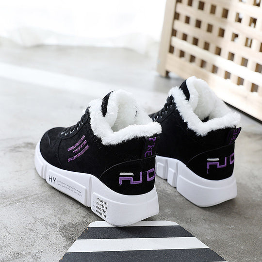 Damen Winterliche High-Top Sneaker mit kuscheligem Innenfutter und rutschfester Sohle EB