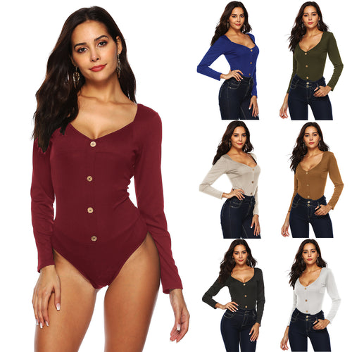 Damen Körperanpassendes Langarm-Body EB
