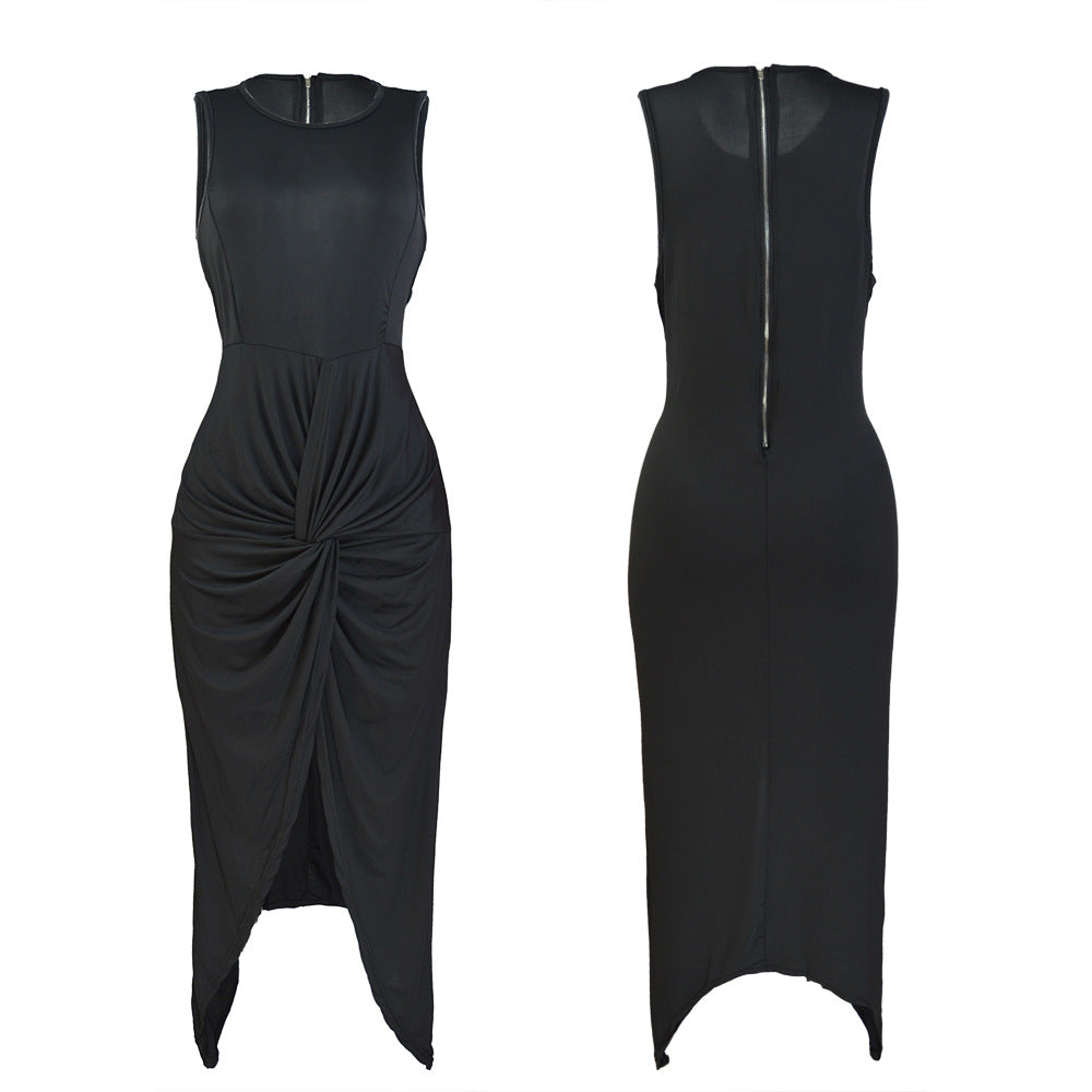 Damen Elegantes Wickelkleid mit aufregendem Schlitz und raffinierter Raffung EB