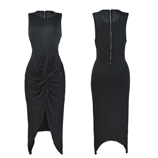 Damen Elegantes Wickelkleid mit aufregendem Schlitz und raffinierter Raffung EB
