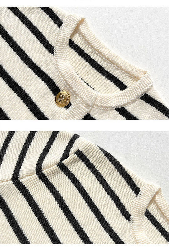 EB | gestreifter Strickpullover für herbstliche Lagenlooks
