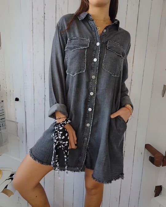 EB | Bequemes Denim Overhemdjacke