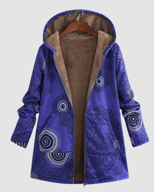 Winterjacke Damen Blumenmuster | EB
