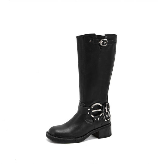 Robuste Schwarze Combat-Stiefel für Damen EB