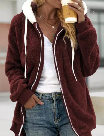 EB | Extra warmer Teddy-Fleece Zip Hoodie