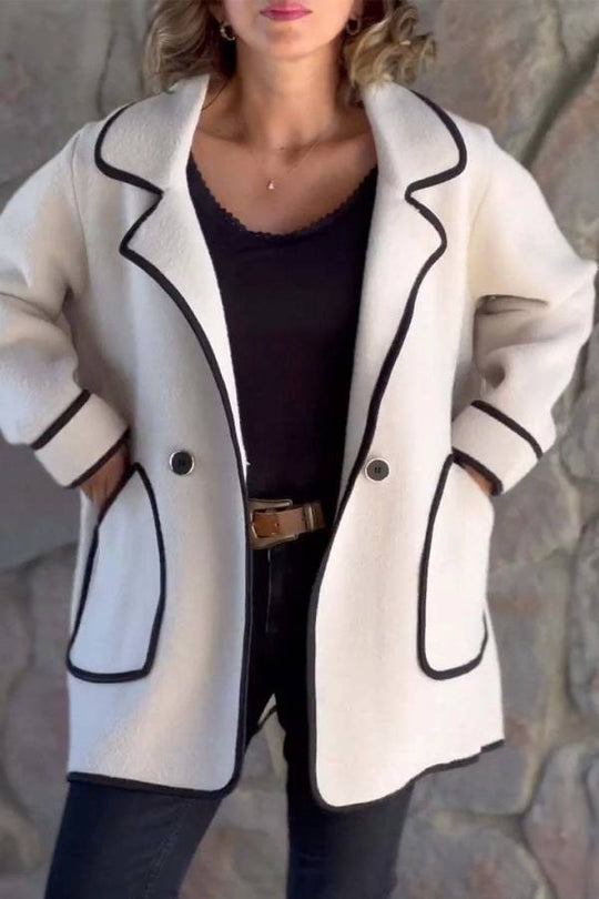 EB | Suit-Kragen doppelseitige Wolljacke