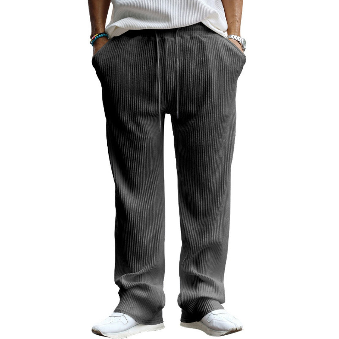 EB | Dropping Gestreifte Hose mit hoher Taille und weitem Bein