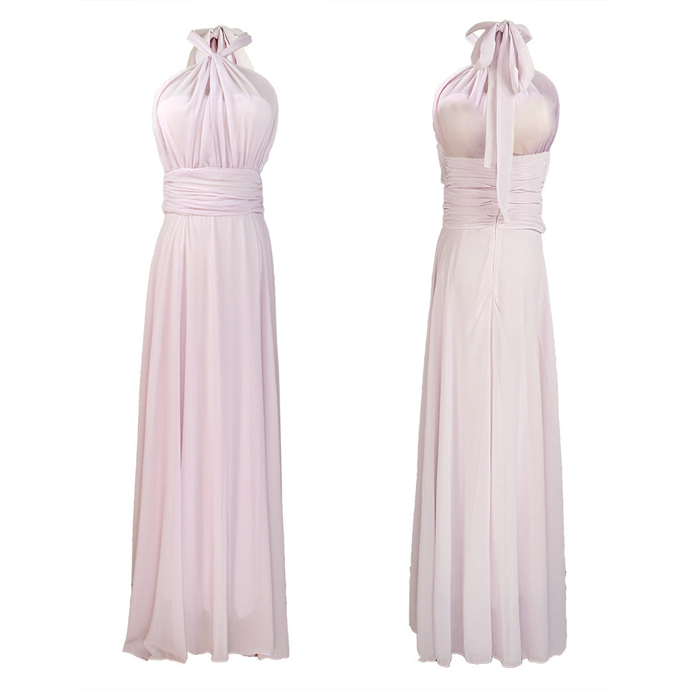 Damen Maxikleid mit elegantem Wickel-Oberteil und fließendem Rock EB
