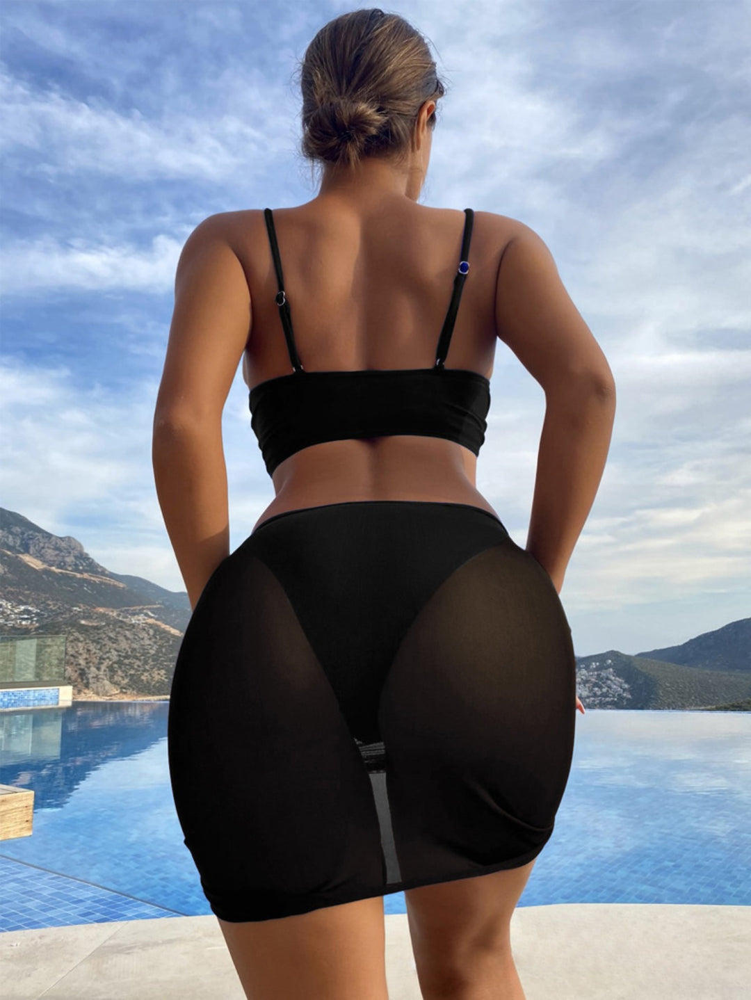 EB | Dreiteiliger einfarbiger Bikini
