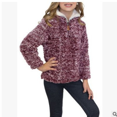 Damen kuscheliger Pulli mit hohem Kragen EB