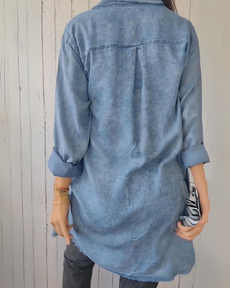 EB | Bequemes Denim Overhemdjacke
