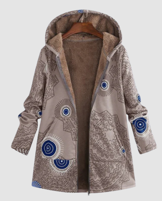 Winterjacke Damen Blumenmuster | EB