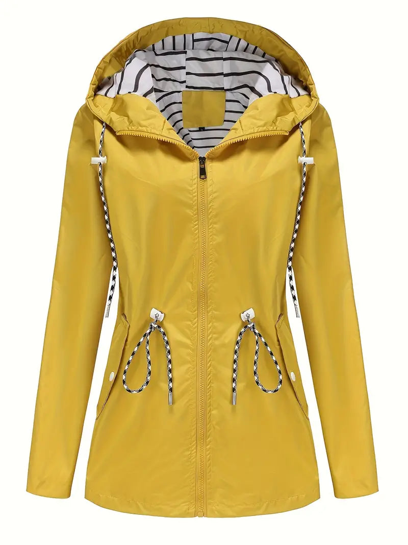 EB | Regenjacke - Wasserdicht mit Kapuze - Verstellbare Passform - Praktische Taschen