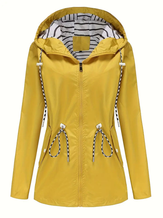 EB | Regenjacke - Wasserdicht mit Kapuze - Verstellbare Passform - Praktische Taschen
