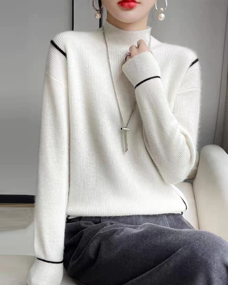 EB | Eleganter schlichter Rollkragenpullover