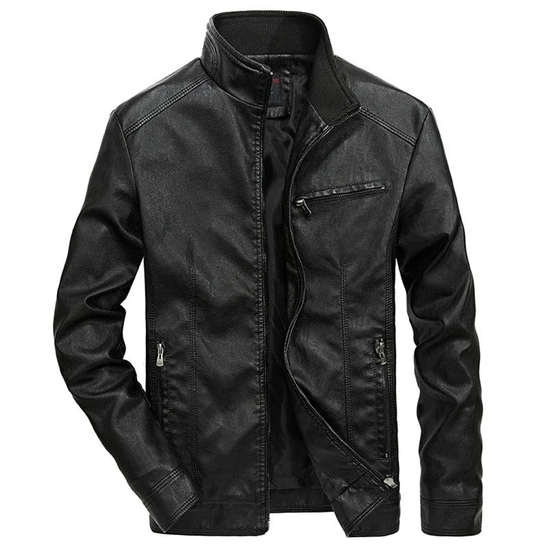 EB | Lederjacke für Herren Frühlingsjacke mit Reißverschluss