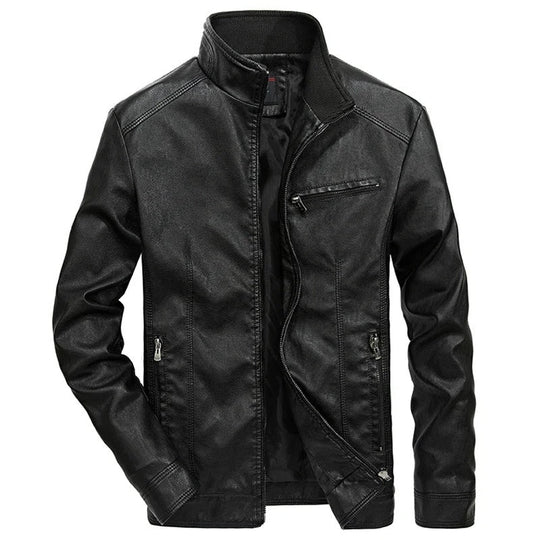 EB | Lederjacke für Herren Frühlingsjacke mit Reißverschluss