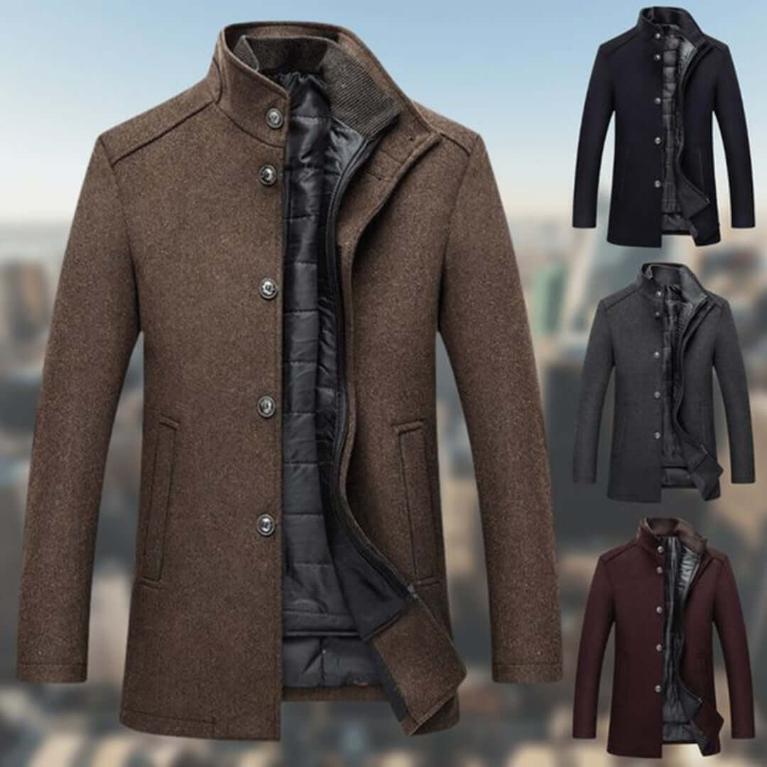 EB | Herren Warmer Wintermantel mit Stehkragen