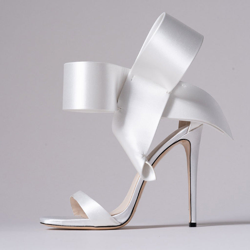 EB | Sommer Übergröße Schleife Knöchelriemen High Heels Sandalen für Frauen