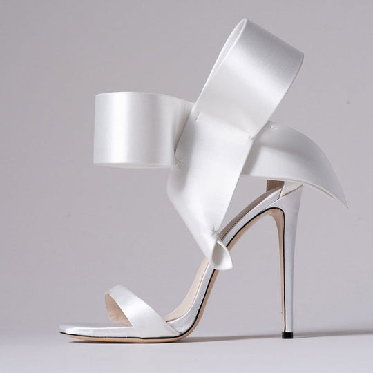 EB | Sommer Übergröße Schleife Knöchelriemen High Heels Sandalen für Frauen