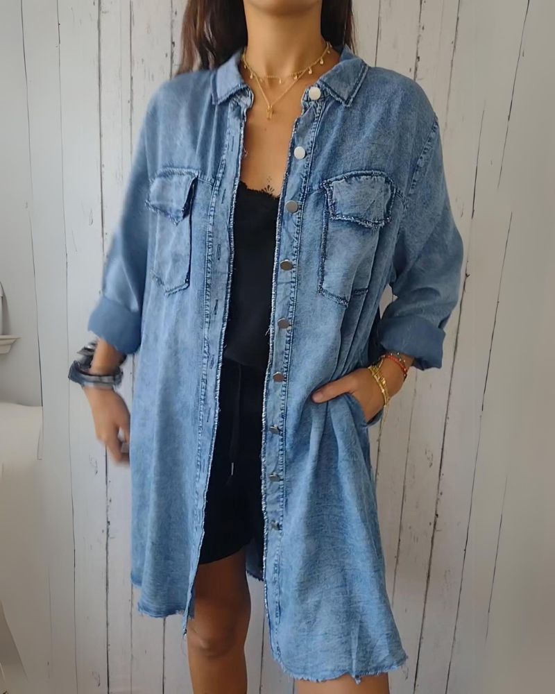 EB | Bequemes Denim Overhemdjacke