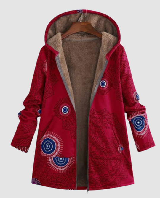 Winterjacke Damen Blumenmuster | EB