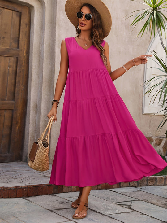 EB | Spleißkleid mit V-Ausschnitt