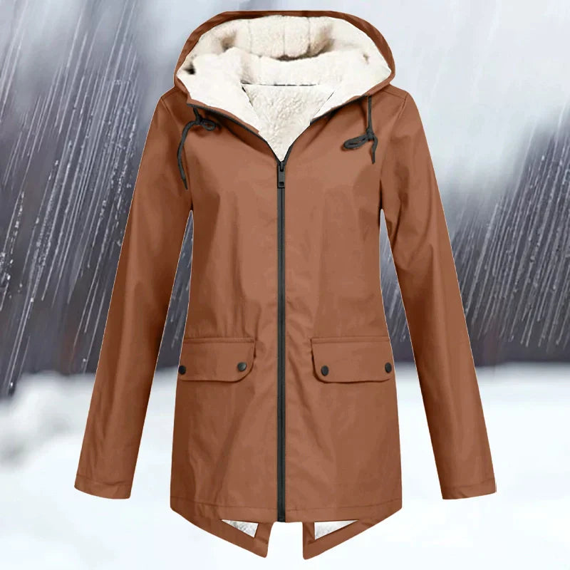 EB | Wind und Wasserdichte Jacke mit Kapuze und Verdickung