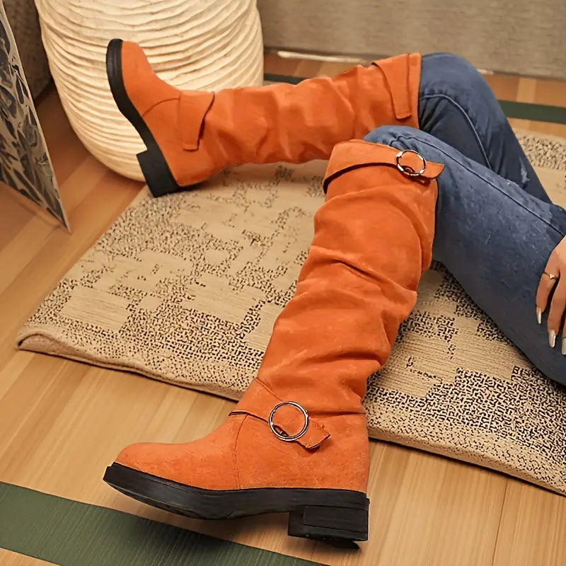 Retro-Reitstiefel aus Wildleder EB EB