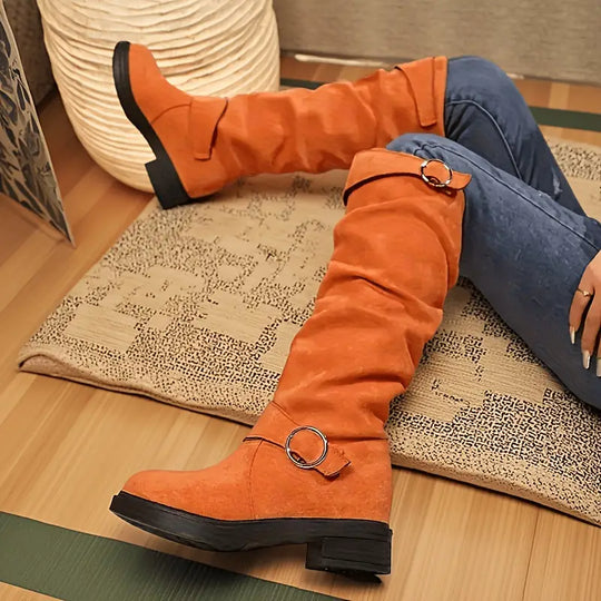 Retro-Reitstiefel aus Wildleder EB EB