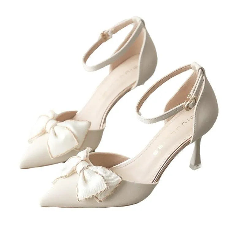 EB | Pumps für Damen mit Schleife und Spitzenabsatz