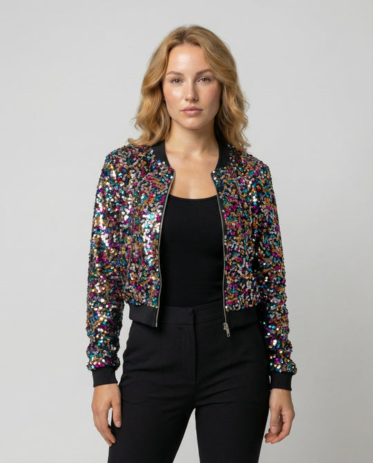 Pailletten Bomberjacke Damen | EB