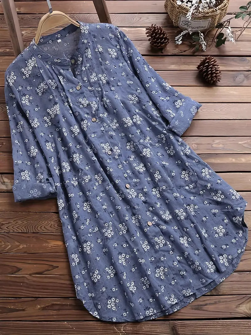 EB-Bluse | Bluse mit Blumendruck für den Sommer