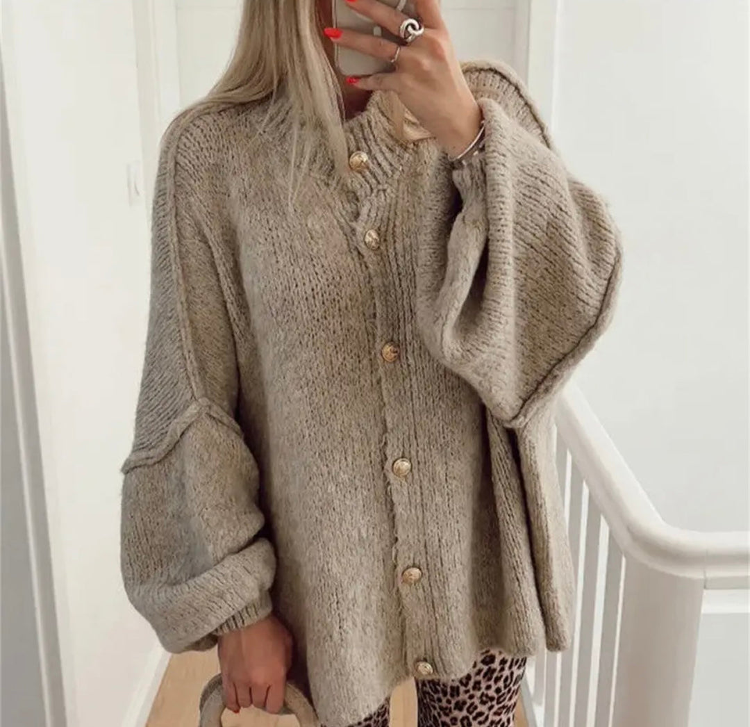 EB | Gemütlicher Oversized Strickcardigan-Pullover