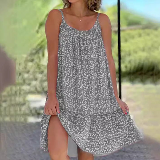 EB | Großes Pendel floral Hosenträger Weste Kleid