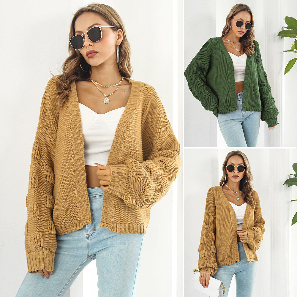 EB | Schicke & gemütliche Strickjacke mit Puffärmeln