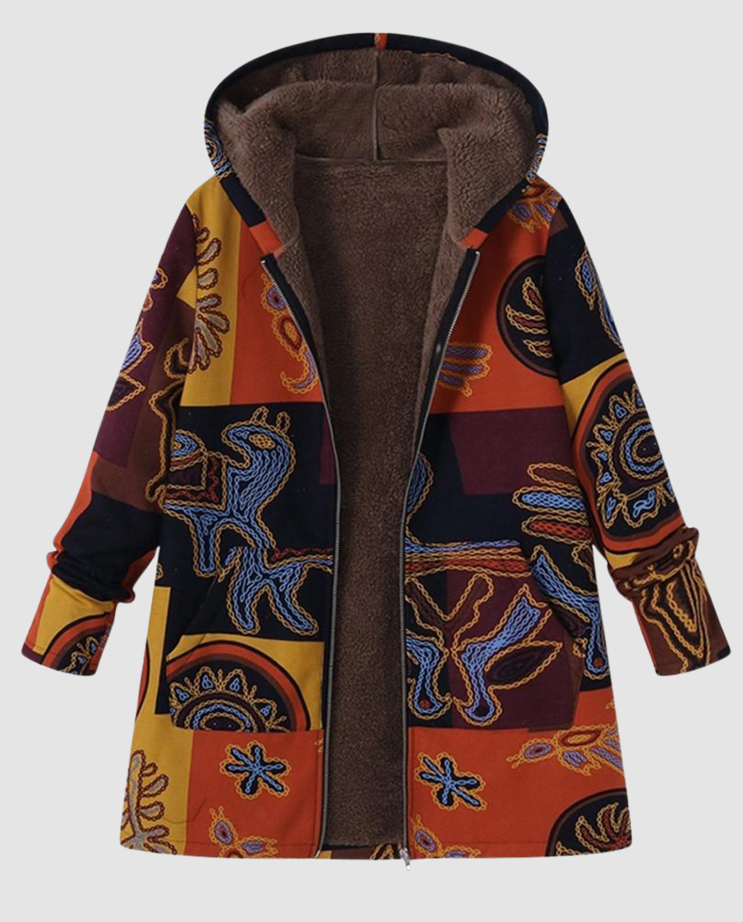 Winterjacke Damen Blumenmuster | EB