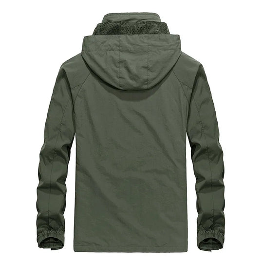 EB | Wasserdichte Outdoor Herrenjacke mit Abnehmbarem Kapuzenverband