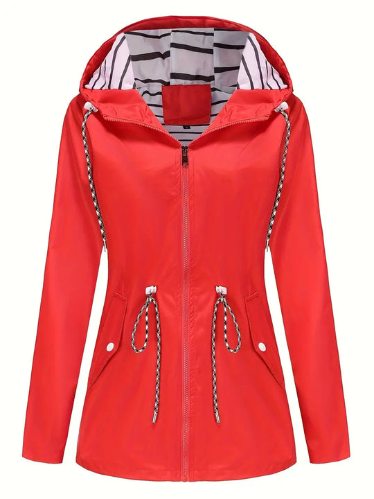 EB | Regenjacke - Wasserdicht mit Kapuze - Verstellbare Passform - Praktische Taschen
