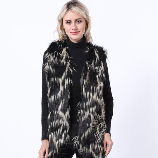 Damen Modische Kunstpelzweste mit eleganten Details und schmeichelhaftem Schnitt EB