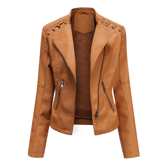 EB | Damen Faux-Leder Bikerjacke