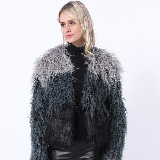 Damen Extravagante Kunstpelzjacke mit federleichtem Design und modischem Schnitt EB