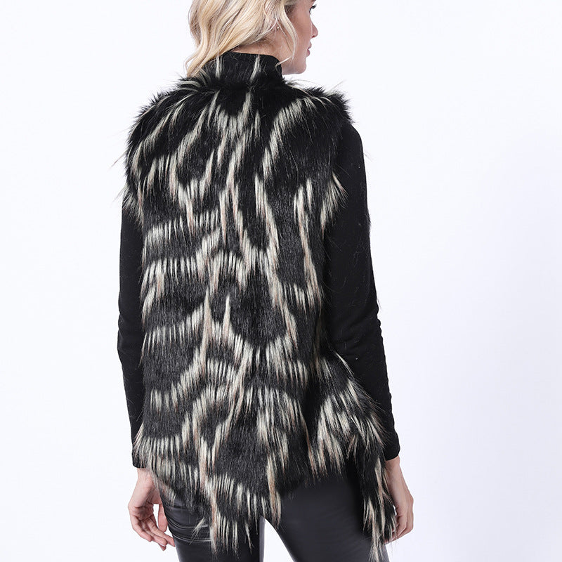 Damen Modische Kunstpelzweste mit eleganten Details und schmeichelhaftem Schnitt EB