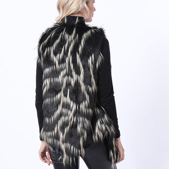Damen Modische Kunstpelzweste mit eleganten Details und schmeichelhaftem Schnitt EB