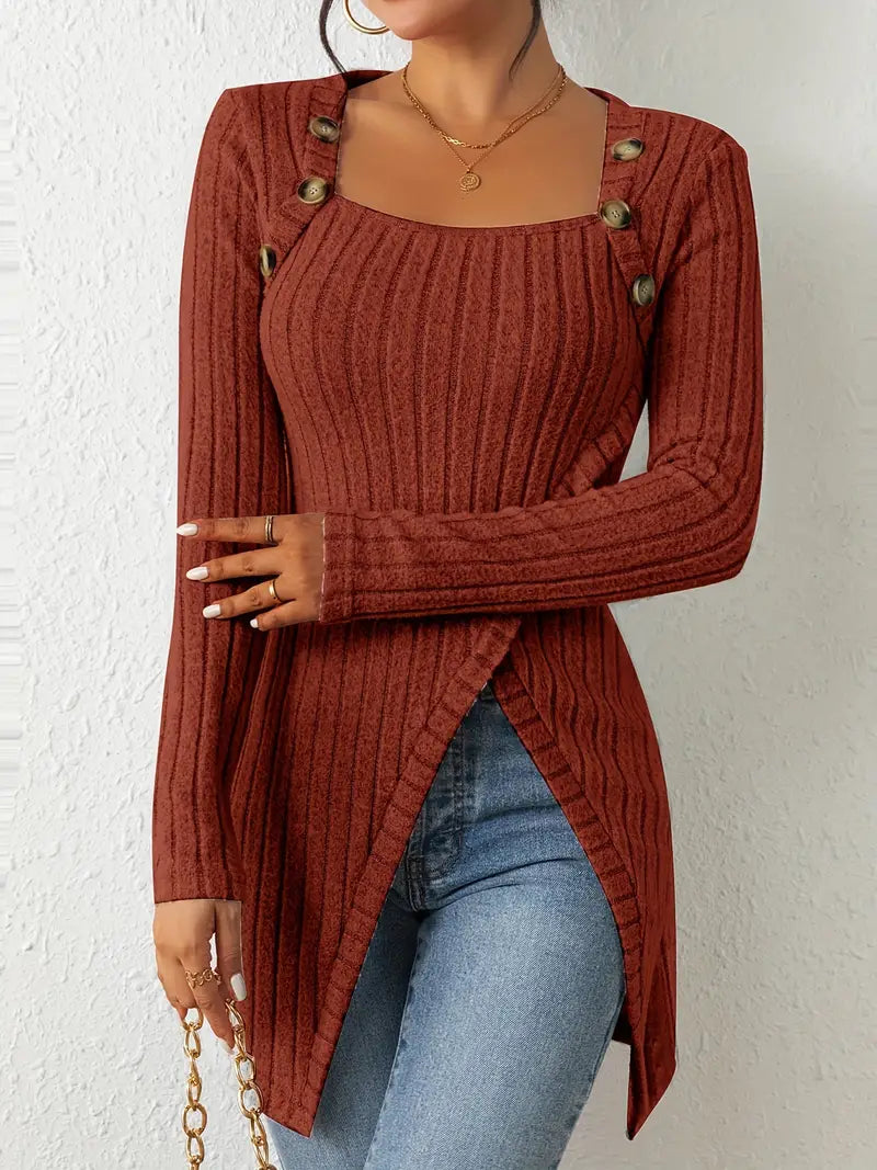 EB | Stilvoll Gerippter Pullover für Frauen