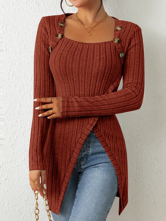 EB | Stilvoll Gerippter Pullover für Frauen