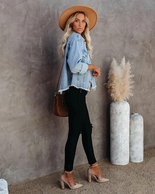 EB | Vielseitiger Gewaschener Denim Mantel