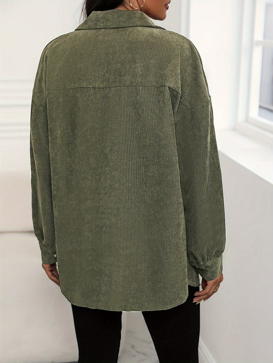 EB | Weiche Cordjacke Polyester/baumwolle Stilvoller Komfort