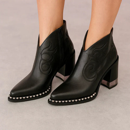 WesternAnkleBoots Aus Veganem Leder Damen EB
