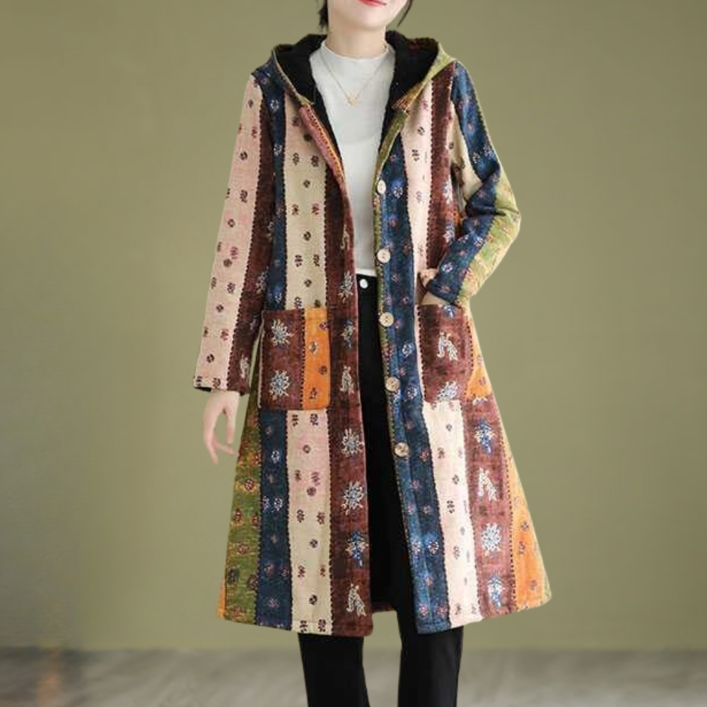 EB | Herbstjacke mit Kapuze in mittellanger Länge für Damen